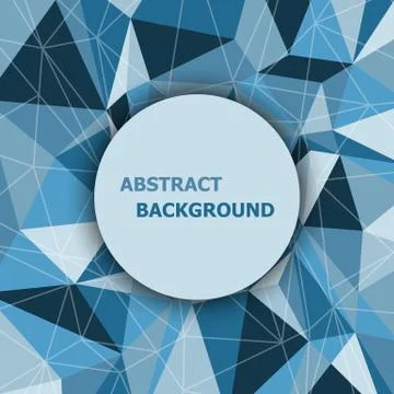 Blue polygon abstract triangle background Stock Illustration