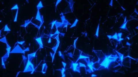 Blue Polygon AI Background Stock Illustration