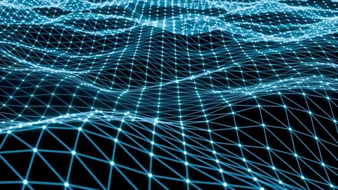 Blue polygon, plexus, triangle shape, wire frame, network. Stock Footage 316311728