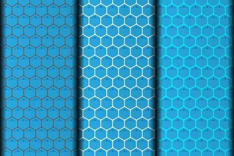 Blue polygon style vector eps pattern design template. Stock Illustration