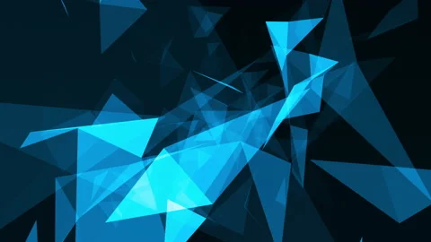 Blue polygonal abstract background Camera zoom seamless loop video Stock Footage 152141259
