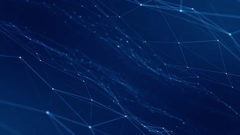 Blue polygonal and dot connection with abstract background seamless loop video Stock Footage 154500982