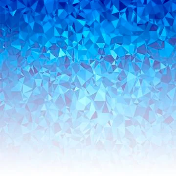 Blue Polygonal Background. Triangular Pattern. Low Poly Texture. Abstract Mosaic Stock Illustration