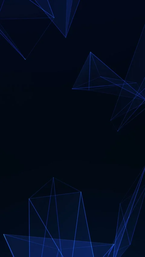 Blue polygonal digital network lines forming futuristic connection grid in .. Stock Footage 328932950