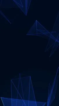 Blue polygonal digital network lines forming futuristic connection grid. Ab.. Stock Illustration