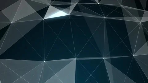 Blue polygonal geometric surface. Computer generated seamless loop abstract Video stock 97750045