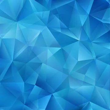 Blue Polygonal Mosaic Background, Creative Design Templates Stock Illustration