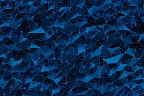 Blue  polygonal pattern with triangles, geometric 3d texture Stockillustratie