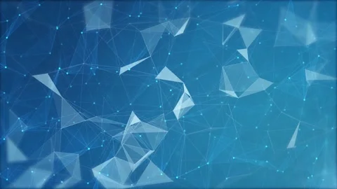 Blue Polygonal Plexus Abstract Network. Future Innovation Technology Stock Footage 283095197