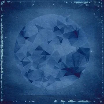 Blue polygonal sphere Stock Photos
