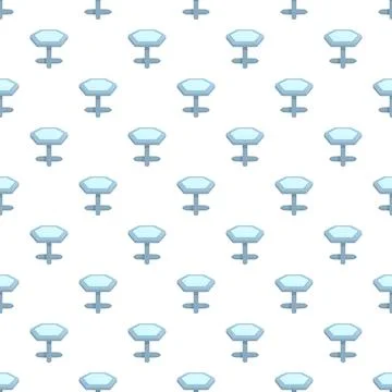 Blue polygonal table pattern repeating white background Illustrazione stock