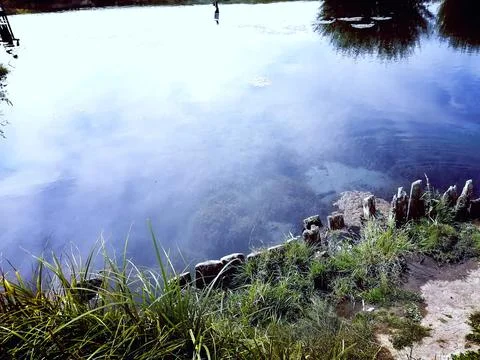 Blue pond 스톡 사진