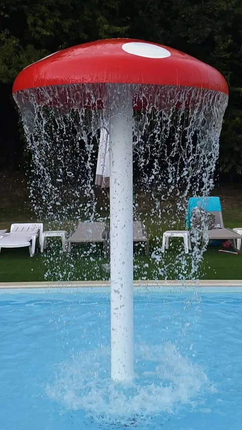 Blue pool and waterfall Видео 343885191