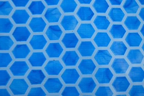 Blue pool background with hexagon pattern Stock Photos
