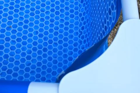 Blue pool background with hexagon pattern Foto stock