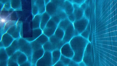 Blue Pool Caustics Stock Footage 340821358