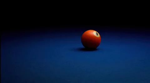 Blue Pool table with balls Stock Photos