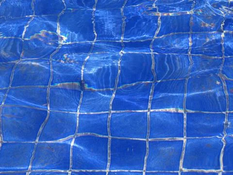 Blue pool tiles Stock Photos