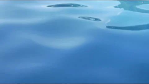 Blue pool water wave background.  moving water surface Stock Footage 310638814