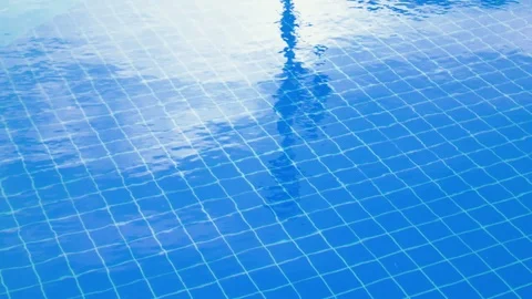Blue Pool Water Waves Stock Footage 111911225