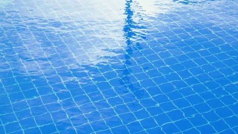 Blue Pool Water Waves Stock Footage 111911236