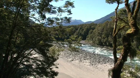 Blue pools, New-Zealand Stock Footage