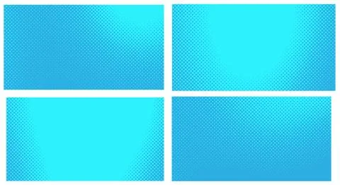 Blue pop art background. Abstract creative vector comics style blank layout t Stock Illustration