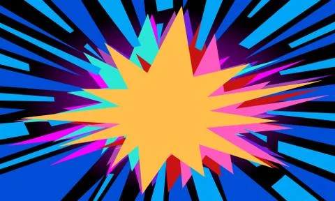 Blue pop art background Stock Illustration