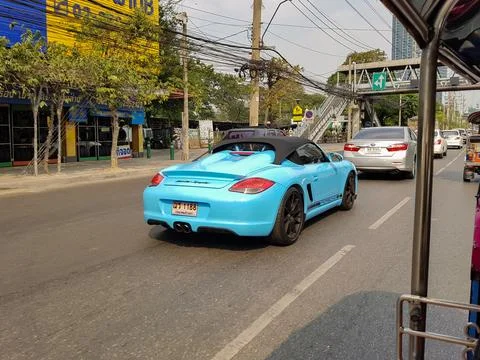 Blue Porche Stock Photos
