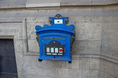 Blue Post Box Stock Photos