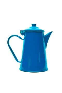 Blue pot of tea Stock Photos