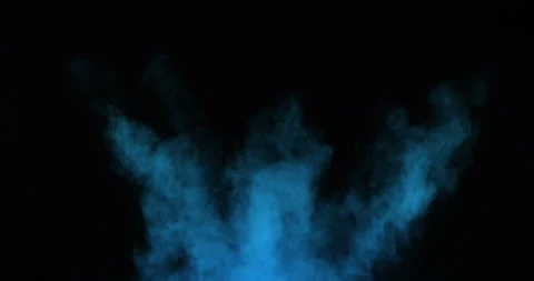 Blue Powder Exploding Stock Footage 206032597