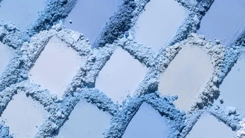 Blue powder heaps with dynamic lighting effects Stock Footage 342564866