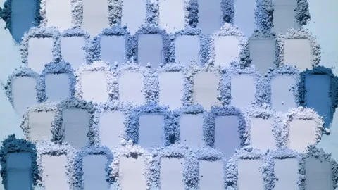 Blue powder heaps with dynamic lighting effects Stock Footage 343048956