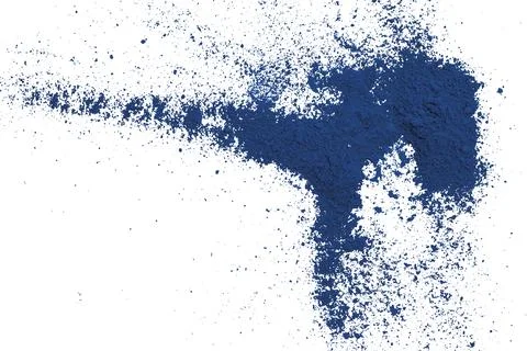 Blue powder isolated on white background Stock Photos