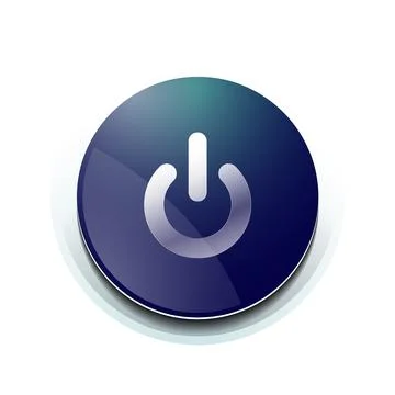 Blue power button design Stock Illustration