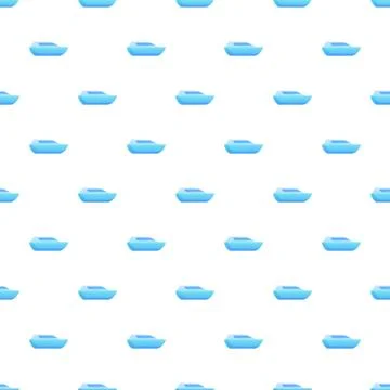 Blue powerboats creating a seamless pattern in travel concept Illustrazione stock