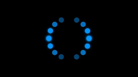 Blue Preloader with Glow with Transparent Background Stock Footage 86835262