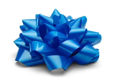 Blue Present Bow Stock Photos