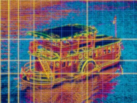 Blue print drawing plan generated texture Stock Illustration