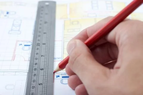 Blue print Stock Photos