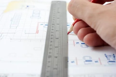 Blue print Stock Photos