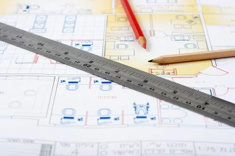 Blue print Stock Photos