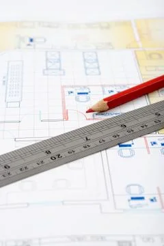 Blue print Stock Photos