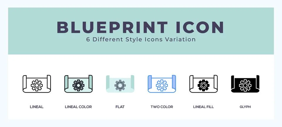 Blue print set of vector icon. For web. and mobile app Ilustración de archivo