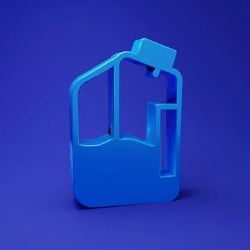 Blue Printer ink bottle icon isolated on blue background. Minimalism concep.. Stock Photos