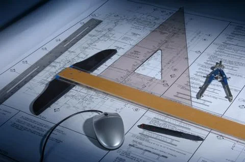 Blue prints Foto stock