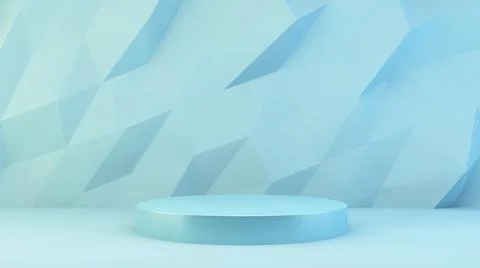 Blue product presentation platform Stock Illustration