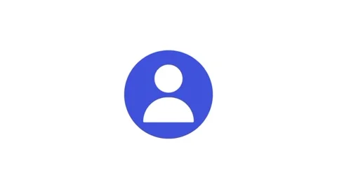 Blue Profile Icon Animation on White Background – User Concept Vidéo 296845720