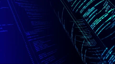 Blue Programming Code Background. Abstra... | Stock Video | Pond5